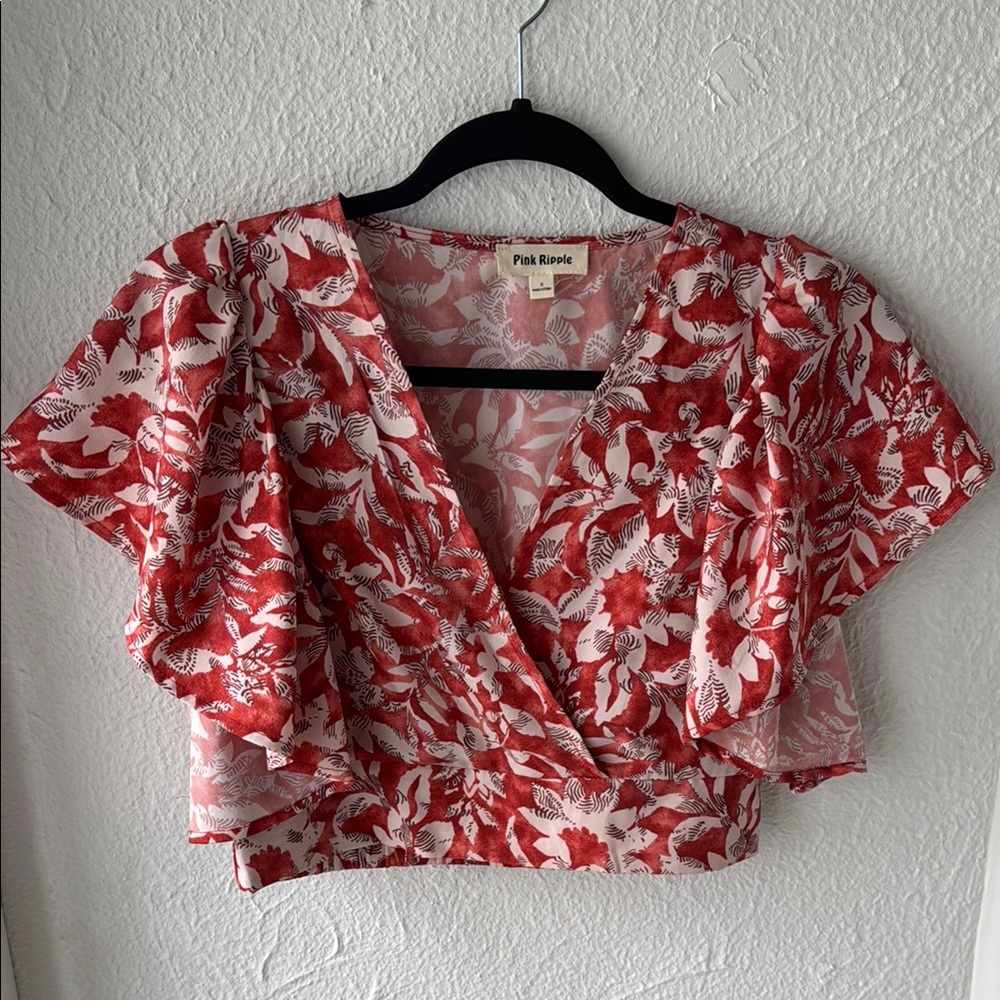 Pinkblush Red Floral Women's Top